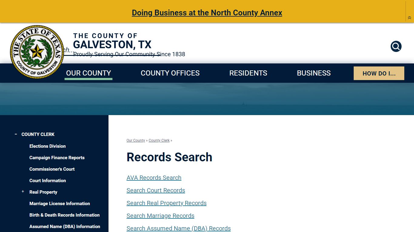 Records Search | Galveston County, TX